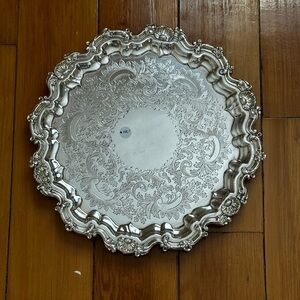 Beautiful Ornate Silver Plated Tray